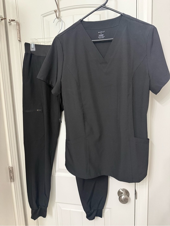 Other - Black Medical Scrub Set - Top & Jogger Pants